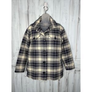 OUTERKNOWN CLOUD WEAVE SHIRT JACKET SHACKET BIRCH‎ OPTIC BLUE WHITE PLAID XS